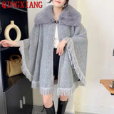 Cape with Faux Fur
