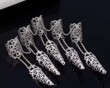 Punk Cone Fingernail Chain Ring