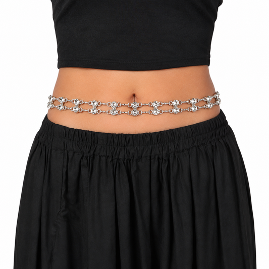 Luxe Double-Row Jewel Belly Chain