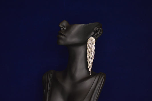 Rhinestone Elegant Simple Tassel Earring