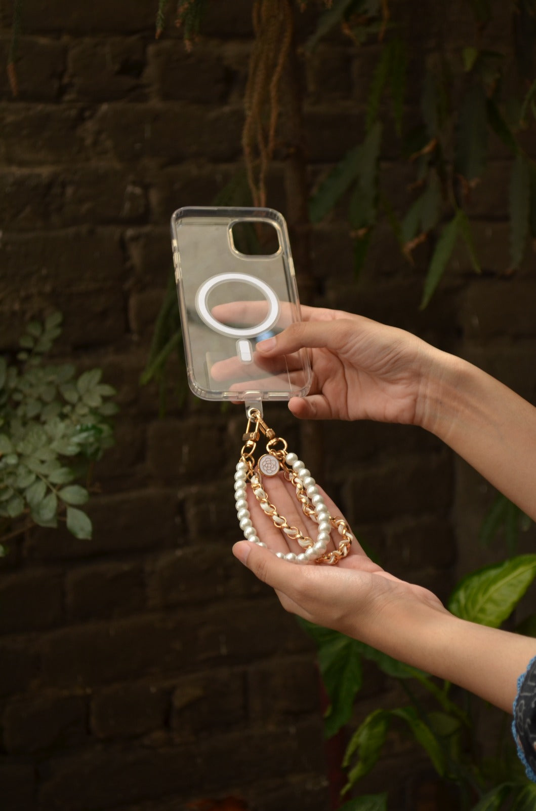 Simple Alien Pearl Star Charming Wrist Strap Phone Case Rope