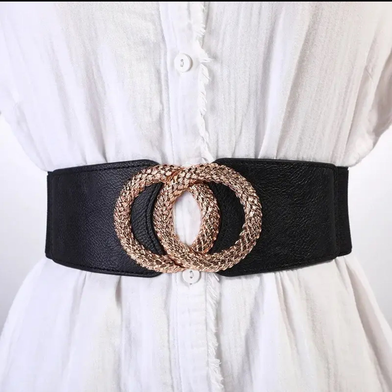 Wide elastic belt
