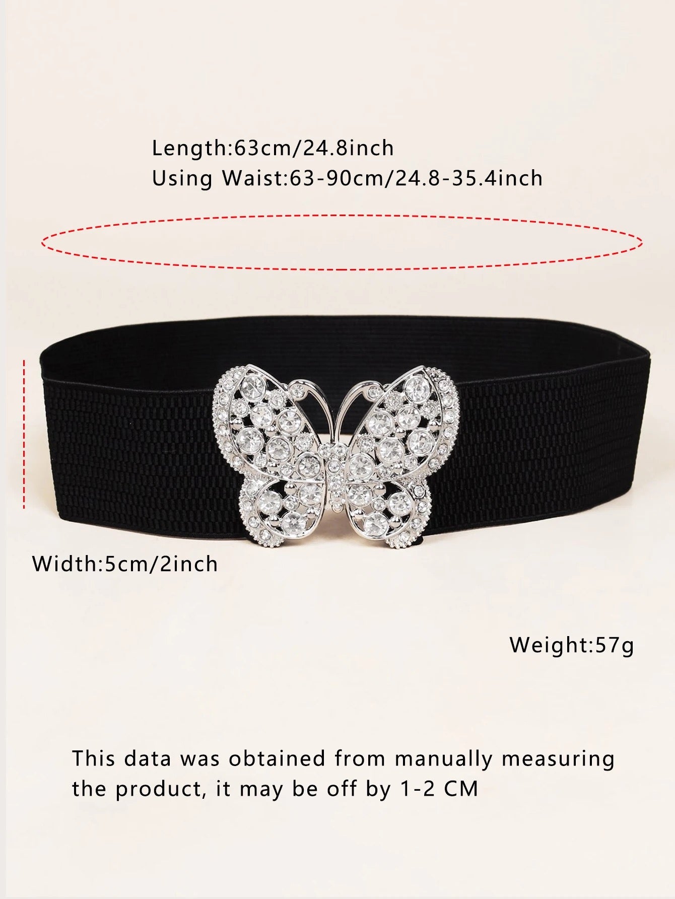 Wide elastic belt