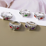 Beautiful Pink Eagle Eye  Enamel  Ring