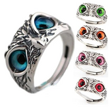 Beautiful Pink Eagle Eye  Enamel  Ring