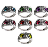 Beautiful Yellow Eagle Eye  Enamel  Ring