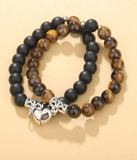 Magnetic Style Beeds Couple Bracelet(Brown & Black)