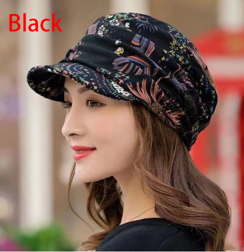 Hat Short Brim Warm Foldable Earflap Cap