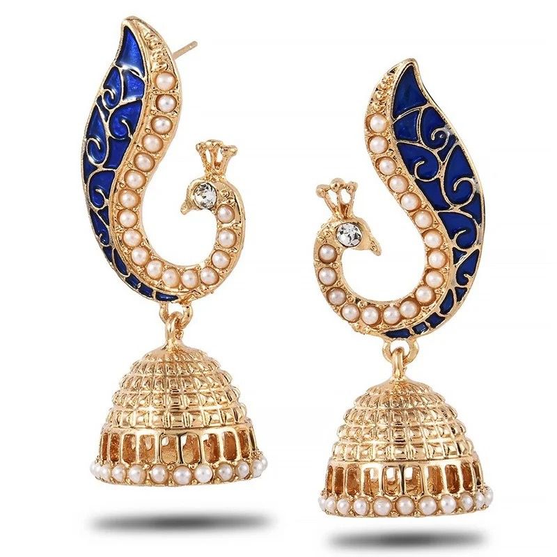 Silver  oxidised kashmiri Jhumka