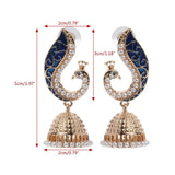 Silver  oxidised kashmiri Jhumka