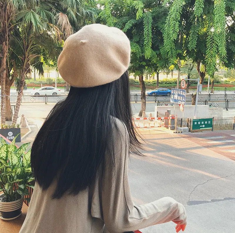 Wool Thick Beret Cap