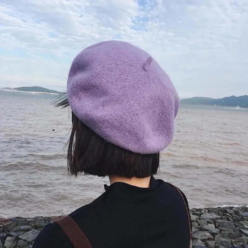Wool Thick Beret Cap