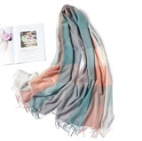 Cotton Scarf Foulard Headband Tassel Wraps