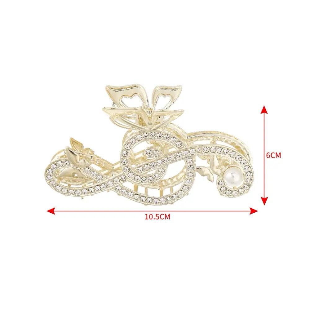 Butterfly Crystal Hair Crabs Barrettes Vintage Jaw Clips