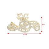 Butterfly Crystal Hair Crabs Barrettes Vintage Jaw Clips