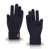 Warm gloves winter touch screen plus fleece gloves cold warm wool knitted gloves