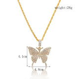 Rhinestone Butterfly Pendant