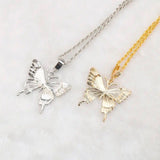 Rhinestone Butterfly Pendant