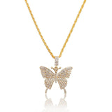 Rhinestone Butterfly Pendant