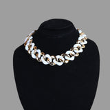 Punk Chunky White Acrylic Thick Chain Choker Necklace