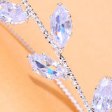 Rhinestone Attached Ring Palm Bracelet - Silver