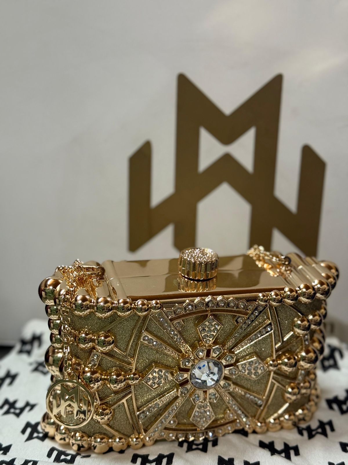 Diamond Elegance Crystal Clutch