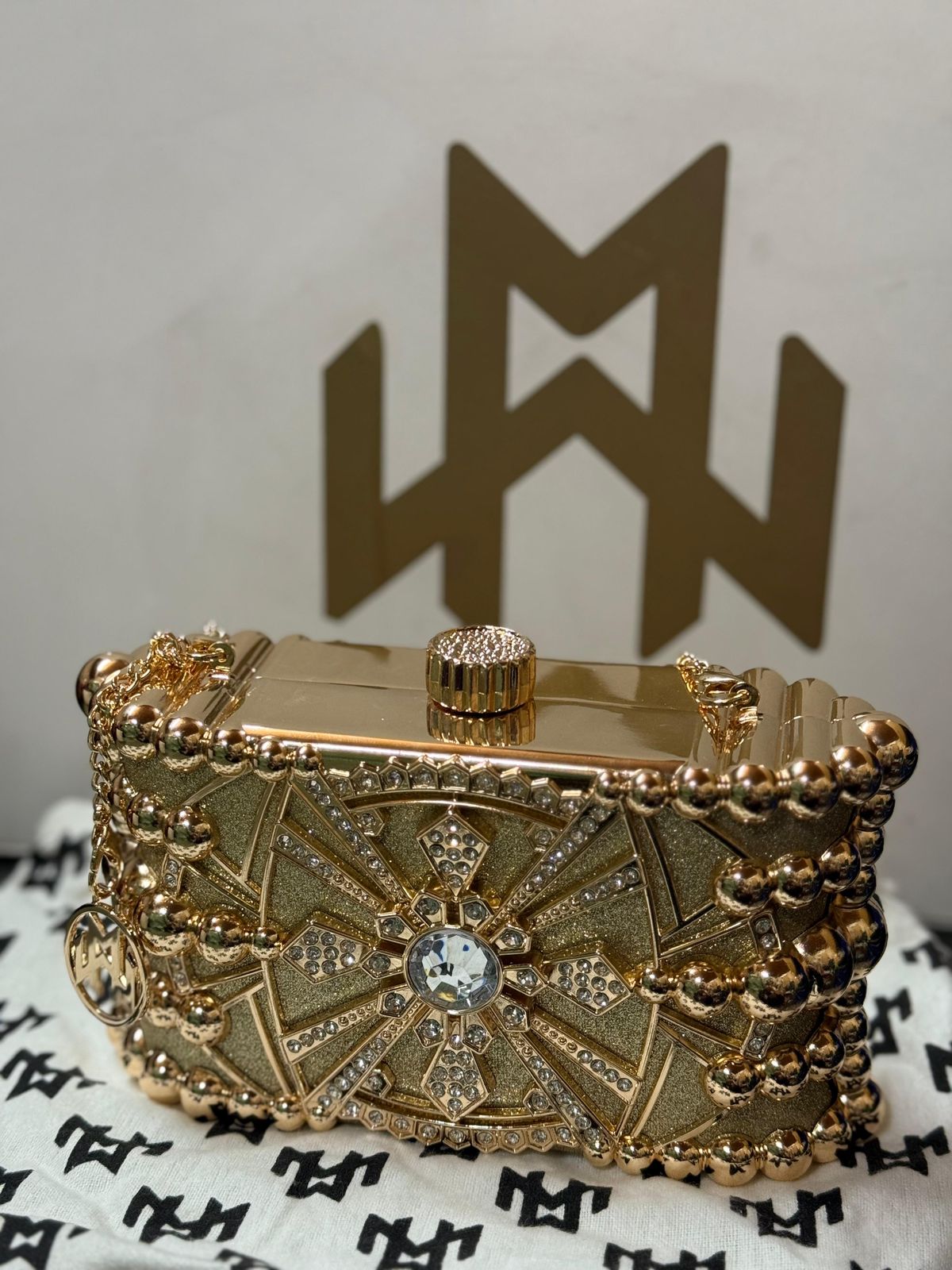 Diamond Elegance Crystal Clutch