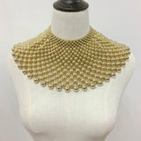 Handmade Beaded Statement Necklaces For Women Collar Beads Choker Maxi Necklace