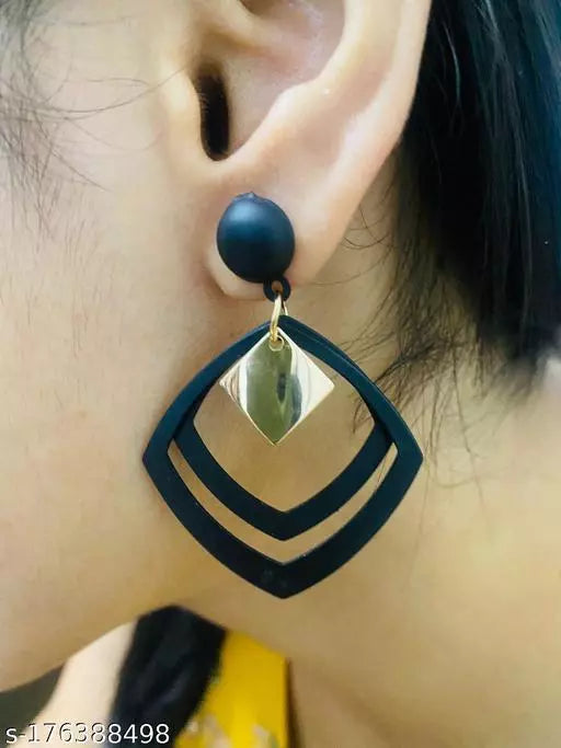 Malta Double Layer Square Style Earrings