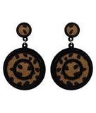 Malta Leapard Style  Round Earings