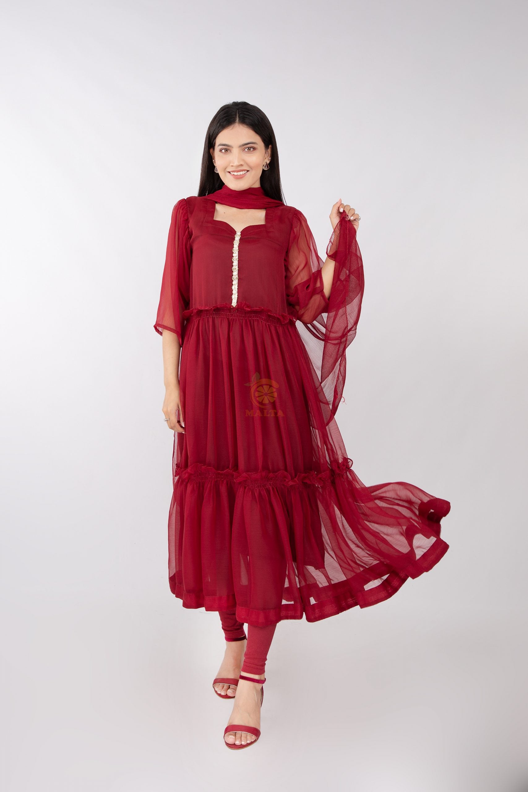 Mehroon-Maxi(with net)