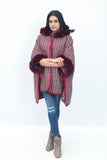 Hooded Fur Cape Shawl