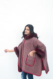 Hooded Fur Cape Shawl