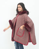 Hooded Fur Cape Shawl