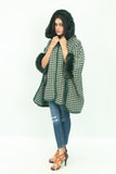 Hooded Fur Cape Shawl
