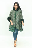 Hooded Fur Cape Shawl