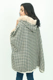 Hooded Fur Cape Shawl