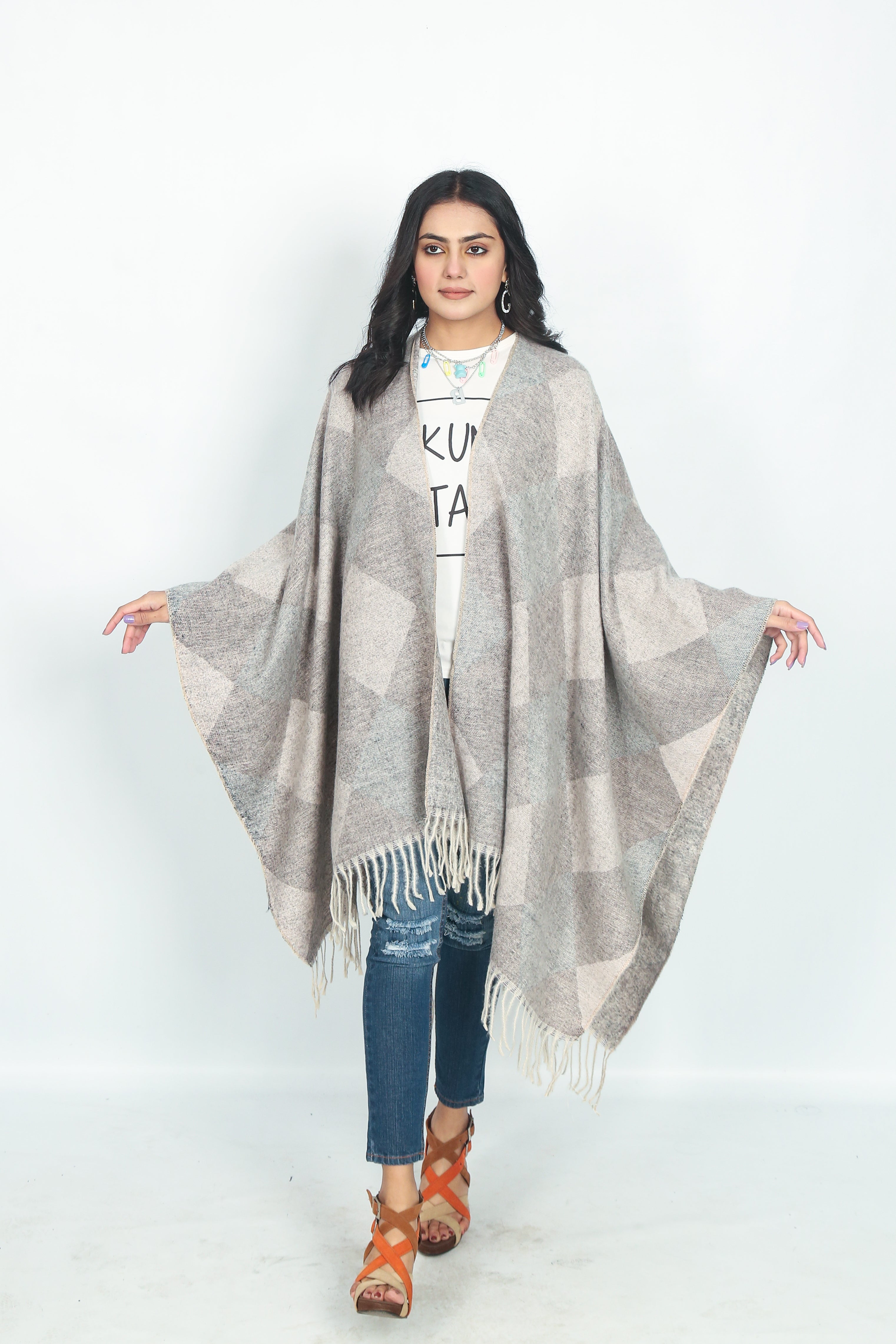 Classic soft woollen Cape Shawl