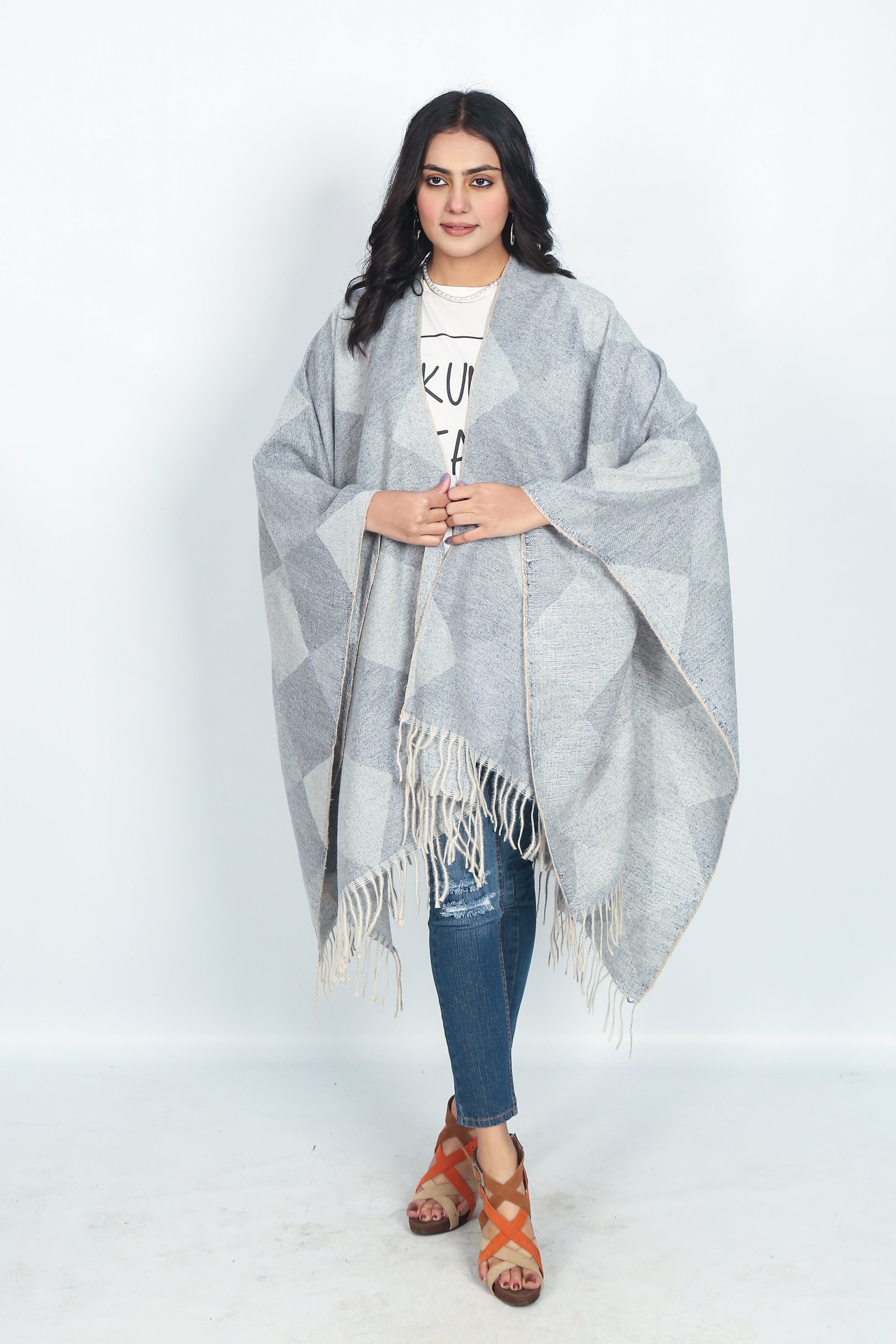 Classic soft woollen Cape Shawl