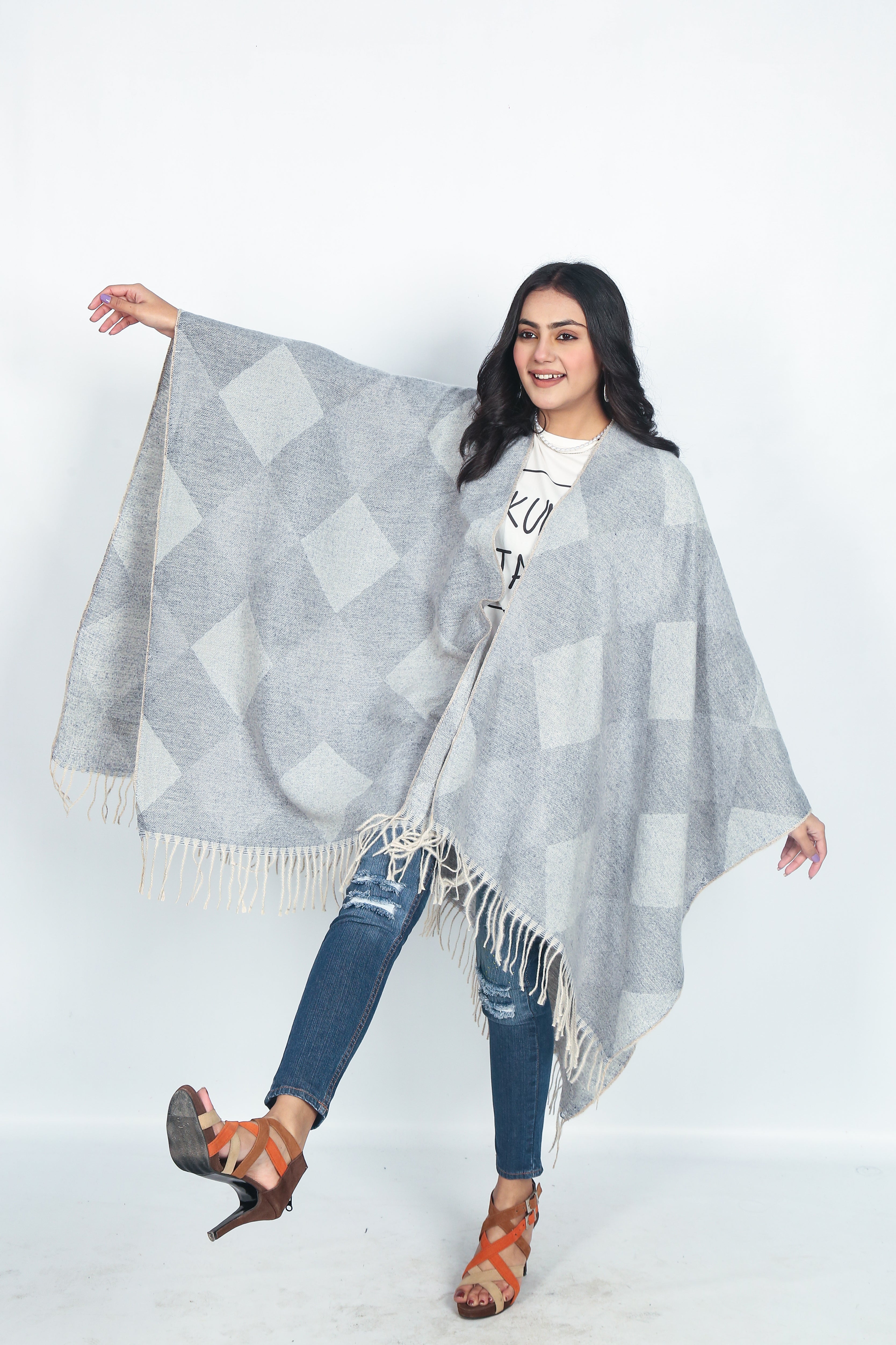 Classic soft woollen Cape Shawl