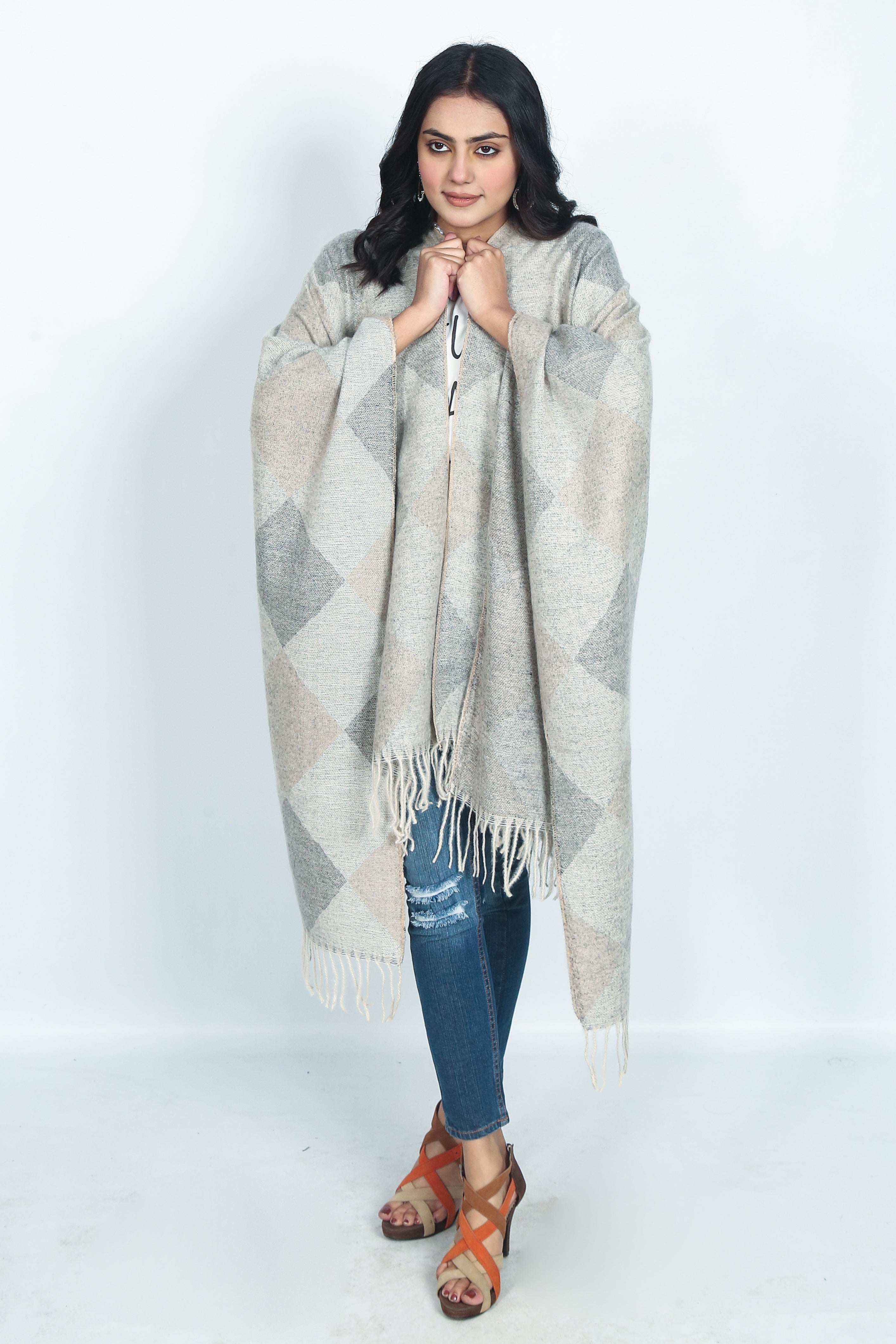 Classic soft woollen Cape Shawl