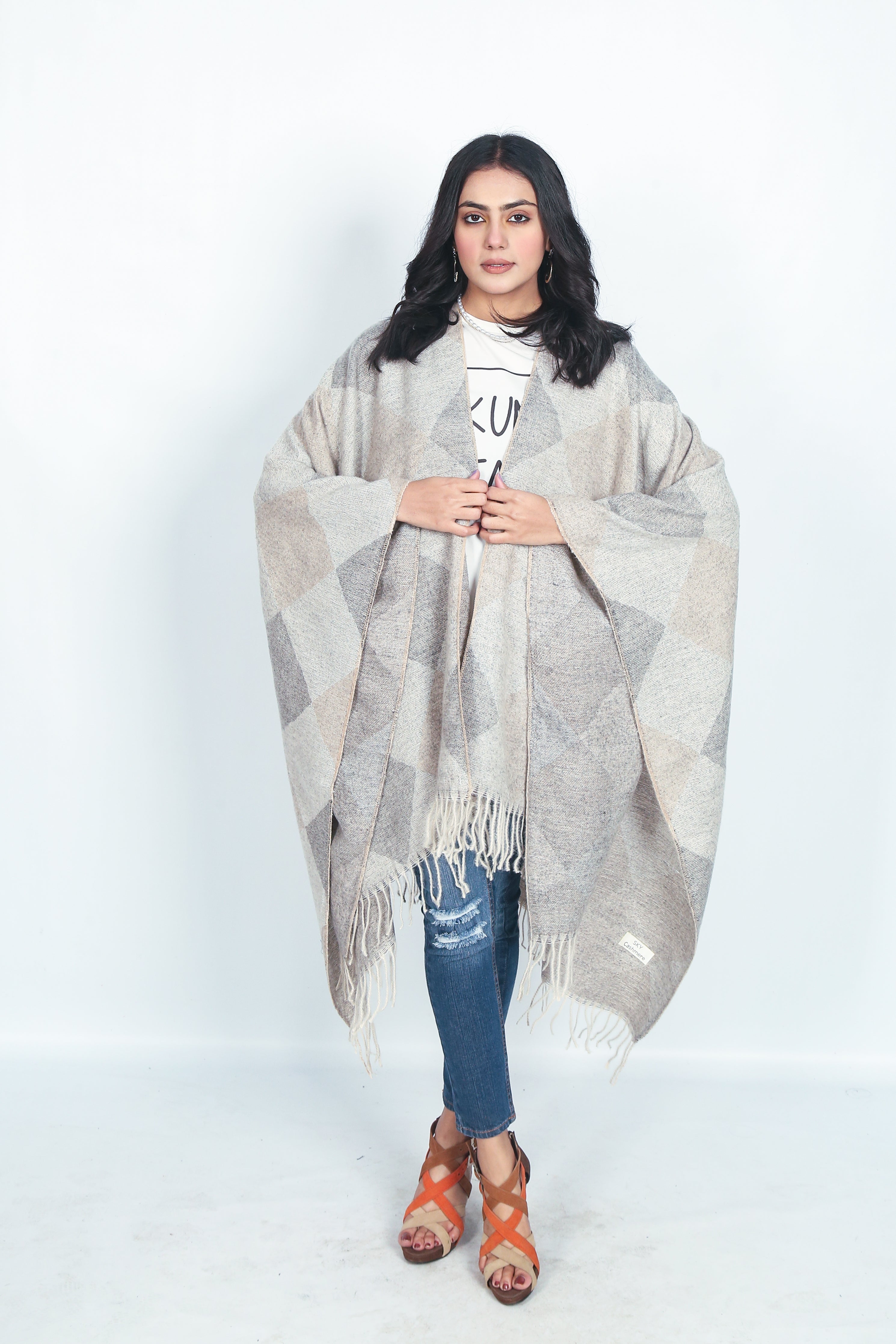Classic soft woollen Cape Shawl