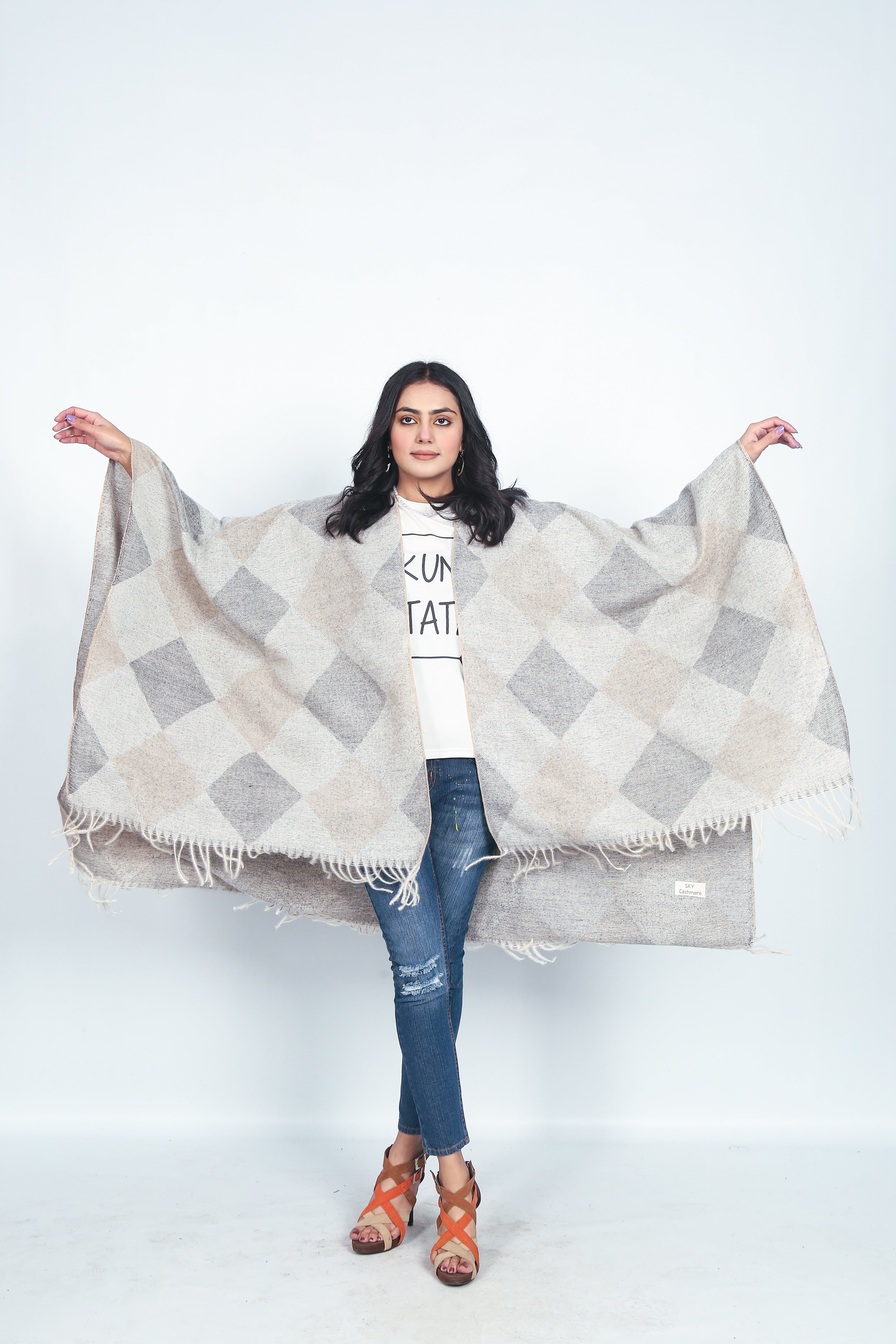 Classic soft woollen Cape Shawl
