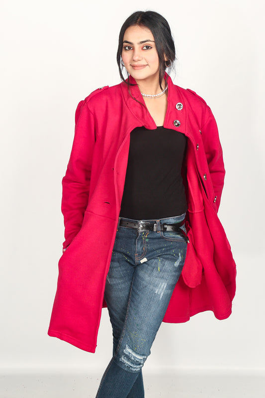Mehroon Long Jacket