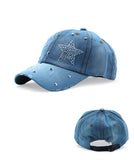 Rhinestone Star Shaped Boy Girls Snapback Hat