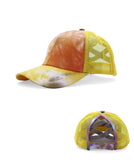 Tie-Dye Acid Wash Adjustable Snap Back Cap