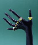 Set Of Yellow Enamel Ring