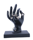 Black Enamel Ring Set