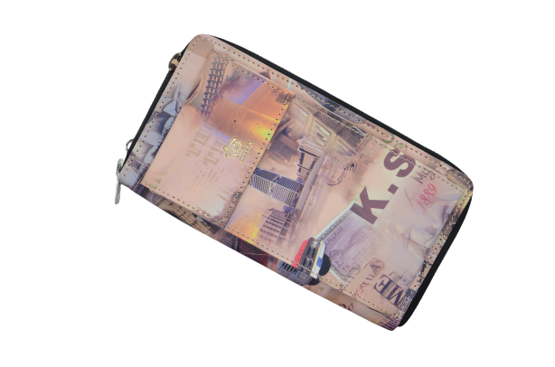 Printed Clutch With Mobile Pouch