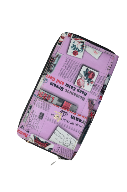 UK Printed Clutch With Mobile Pouch